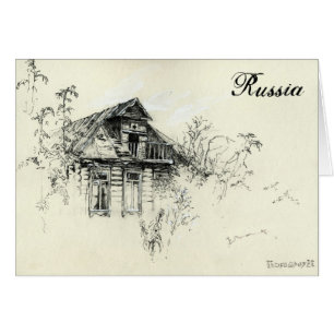 Carte Old Wooden House en Russie