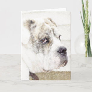 Carte Olde English Bulldogge greeting card