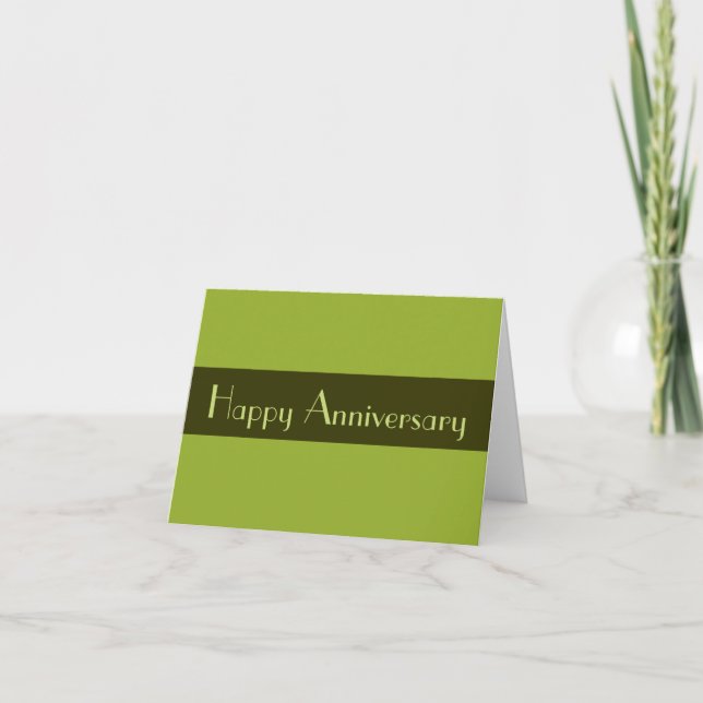 Carte Olive Green Joyeux anniversaire (Devant)