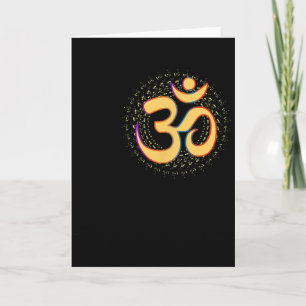 Carte Om Aum Omkara Symbole Ancien Art Spirituel Yoga Me