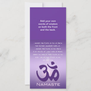 Carte Om dans les Purples - Namaste