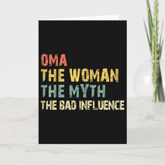 Carte Oma la femme le mythe l'influence D drôle Vinta (Devant)