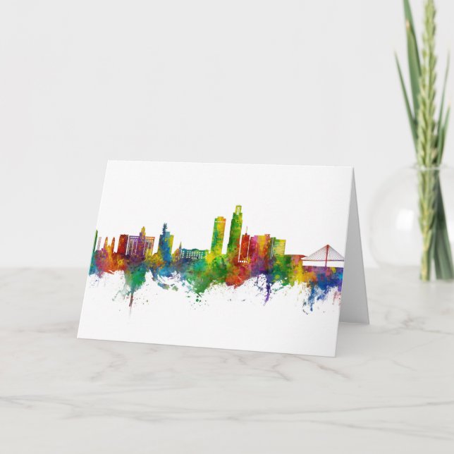 Carte Omaha Nebraska Skyline (Devant)