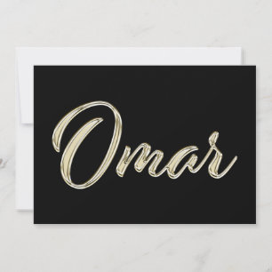 Carte Omar White Gold Handwriting