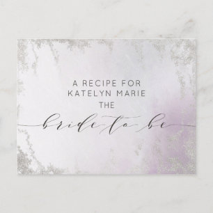 Carte Ombre Light Purple Silver Bride to Be Recett
