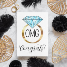 OMG Félicitations Diamant Fiançailles Ring
