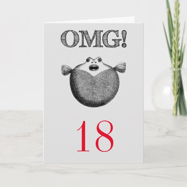 Carte OMG Funny 18e anniversaire (Devant)
