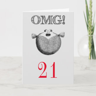 Carte OMG Funny 21e anniversaire