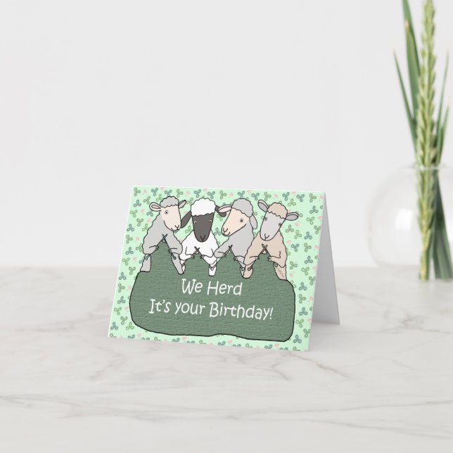 Carte On a fait rire ton tricot d'anniversaire (Devant)