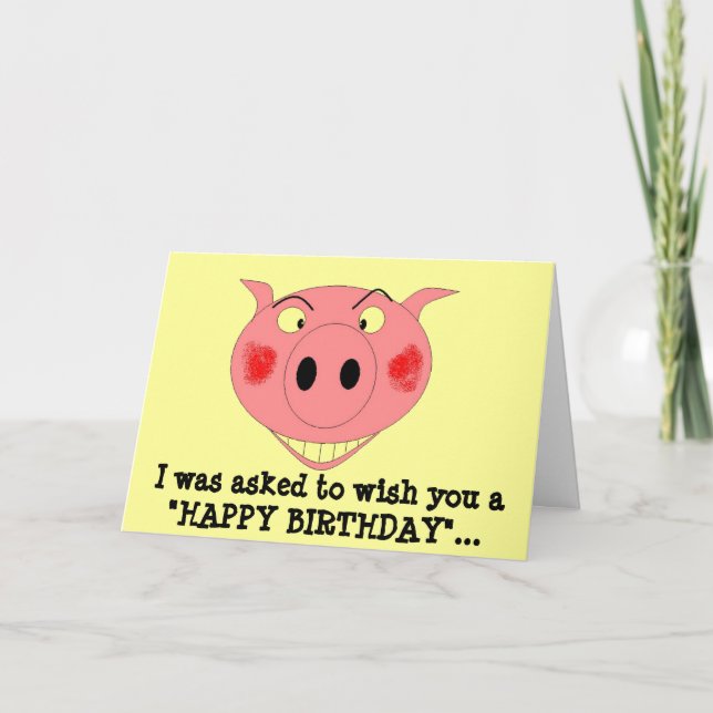 Carte On m'a demandé de vous souhaiter un "HEUREUX ... (Devant)