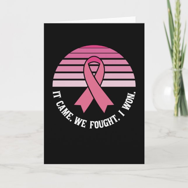 Carte On S'Est Battu Pour Gagner Le Cancer Du Sein Survi (Devant)