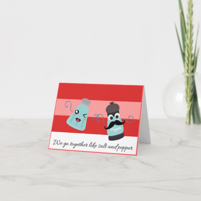 Carte On va ensemble comme du sel et du poivre (Devant)