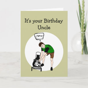 Carte Oncle Anniversaire Drôle Insulte de tondeuse