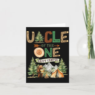 Carte Oncle de l'unique campeur heureux pour son 1er ann