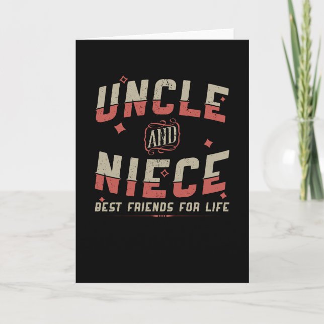 Carte Oncle Et Nièce Meilleurs Amis De La Vie| Don amusa (Devant)