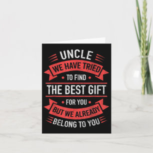 Carte Oncle Funny Uncle Dons Fête des pères De La Nièce 