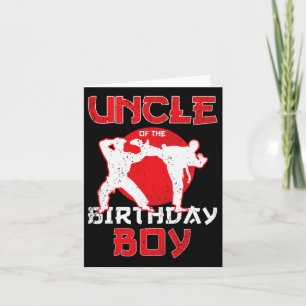 Carte Oncle Of The Birthday Karate Taekwondo Boy Martial