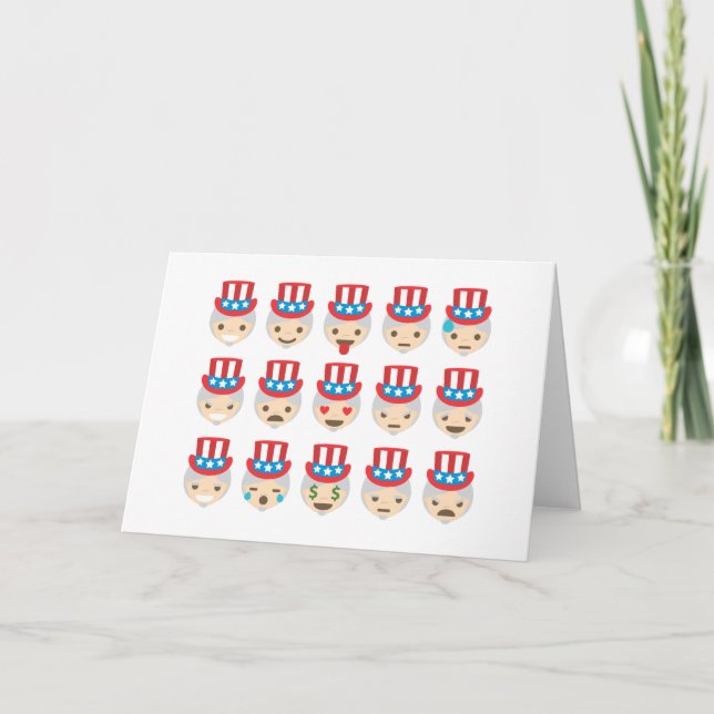 Carte oncle sam emoji (Devant)