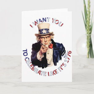 Carte Oncle Sam Je Veux Que Vous Fêtiez Comme Son 1776