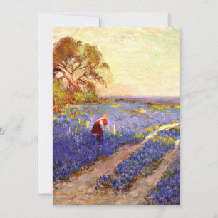 Carte Onderdonk - Scène Bluebonnet avec Girl