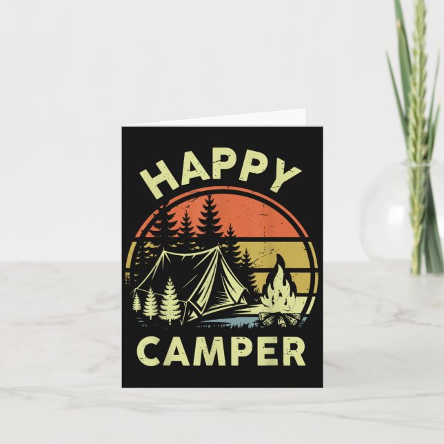 Carte One Happy Camper Toddler Boy Funny Camng Campfire  (Devant)