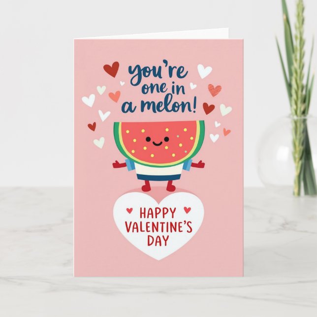 Carte One In A Melon Valentines Day Card (Devant)