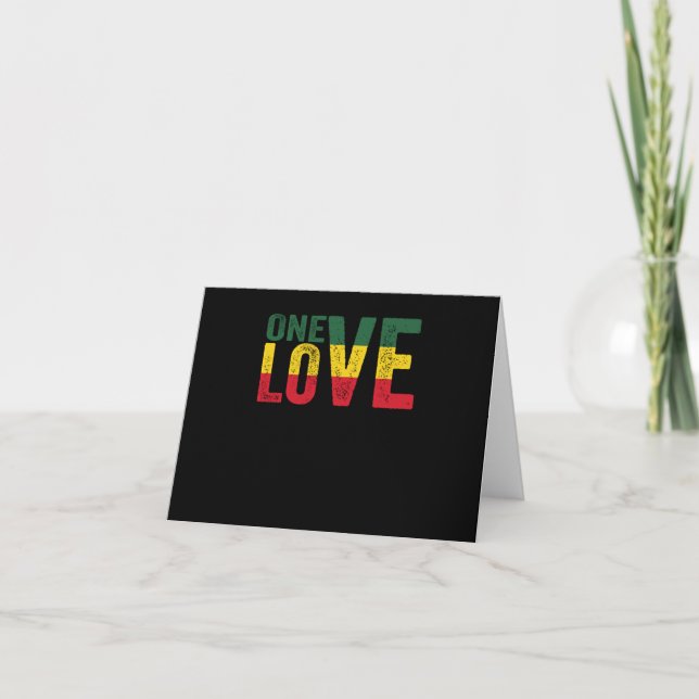 Carte One Love Jamaican Rasta (Devant)