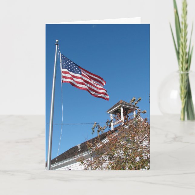Carte One Room School et American Flag (Devant)