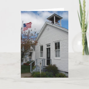 Carte One Room School et American Flag