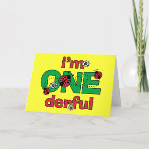Carte ONEderful Ladybug 1er anniversaire