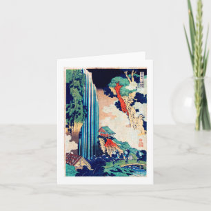 Carte Ono Falls Hokusai Art japonais