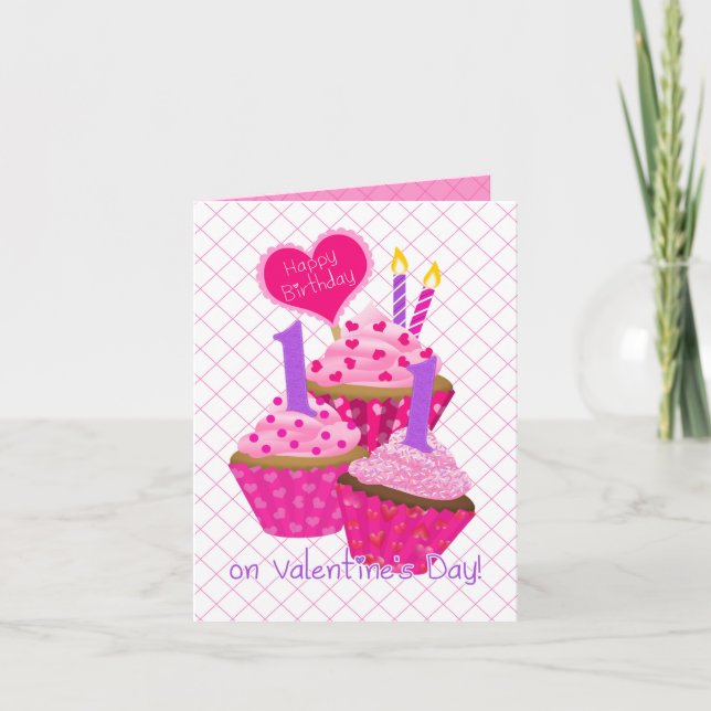 Carte Onze ans Anniversaire de la Saint Valentin pour Fi (Devant)