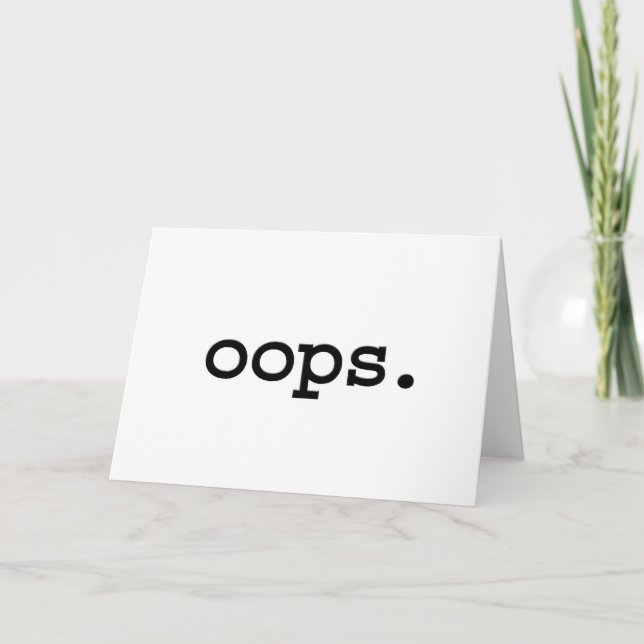 Carte oops. (Devant)