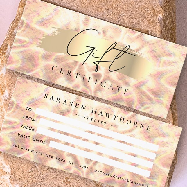 Carte Opal Pierre Arrière - plan Certificat cadeau Rose  (Créateur téléchargé)