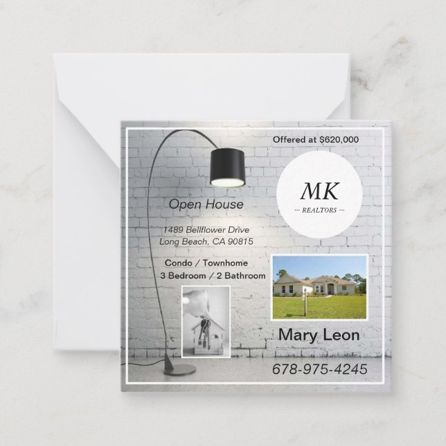 Carte Open House Immobilier - Invitations (Devant)