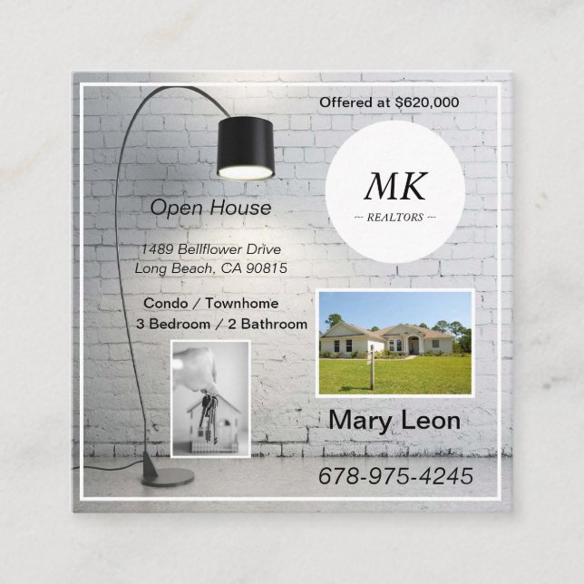 Carte Open House Immobilier - Invitations (Devant)