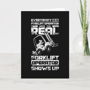 Carte Opérateur de chariots élévateurs amusant