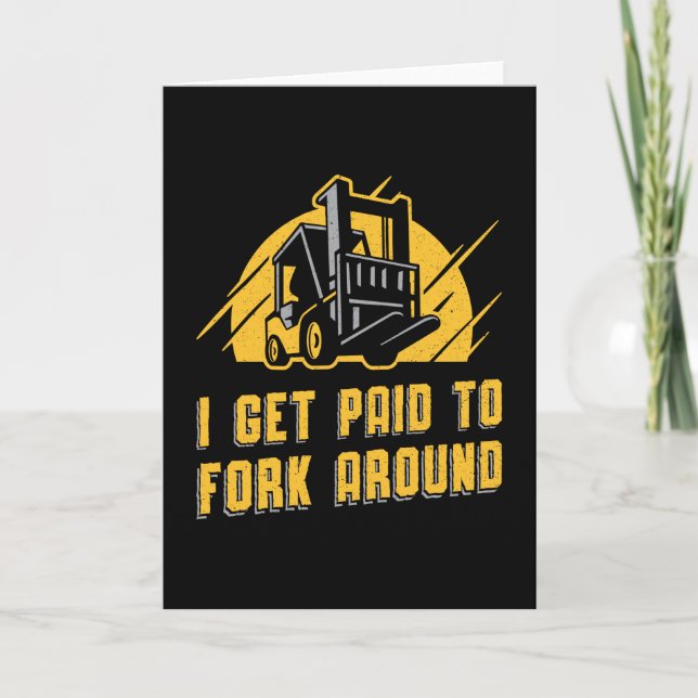 Carte Opérateur De Remorque Je Suis Payé Pour La Fourche (Devant)
