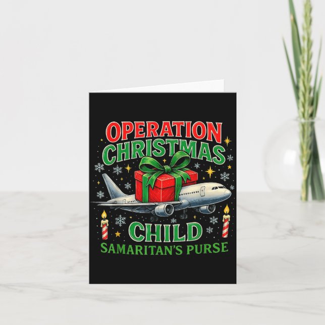 Carte Operation Christmas Child Samaritan’s Purse Design (Devant)