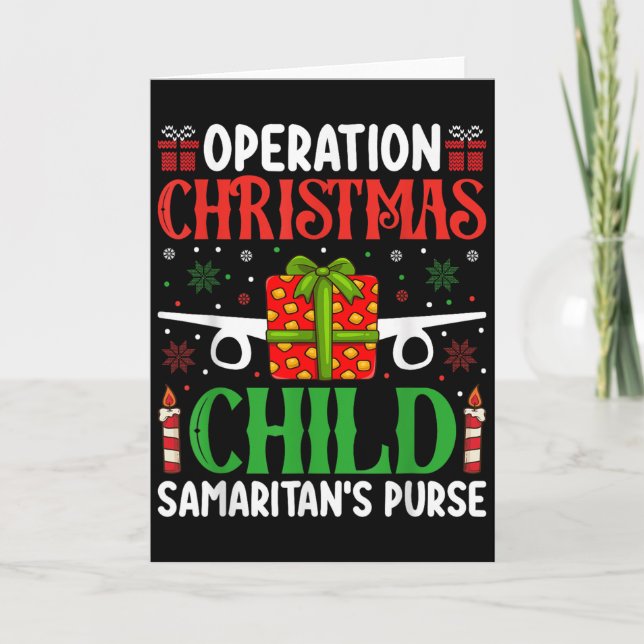 Carte Operation Christmas Child Samaritan's Purse Chirst (Devant)