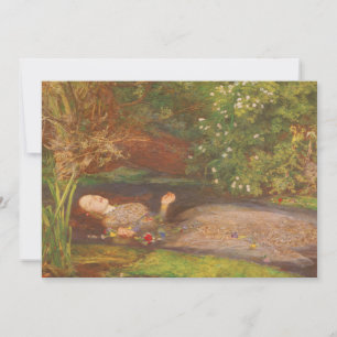 Carte Ophelia par Millais, Beaux-Arts victoriens vintage