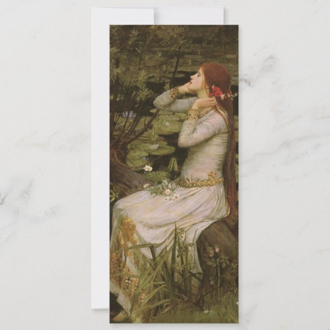 Carte Ophélie par l'étang par John William Waterhouse (Devant)