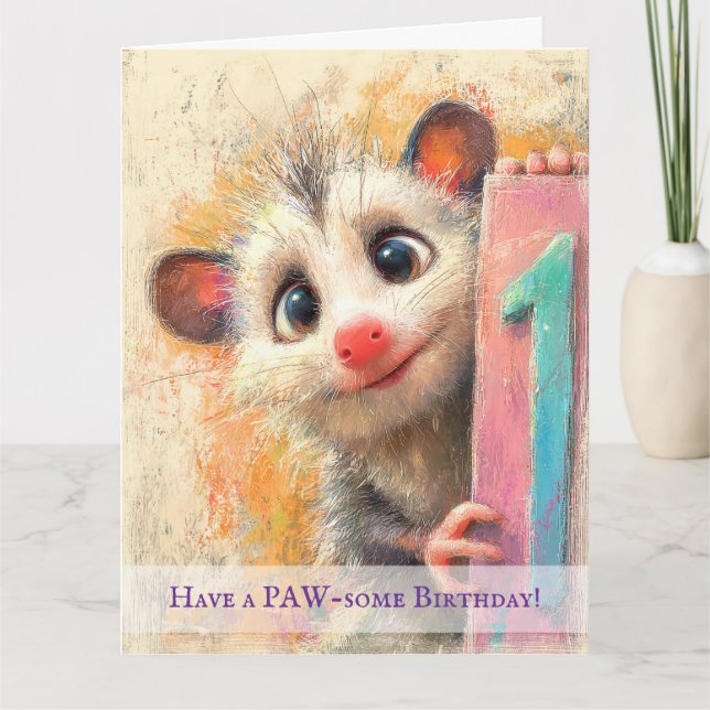 Carte Opossum Birthday Card (Devant)
