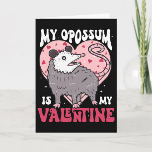 Carte Opossum est mon amant de la Saint-Valentin Cœur Op