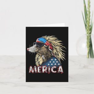 Carte Opossum Possum - Patriotique Usa 4 juillet Amériqu