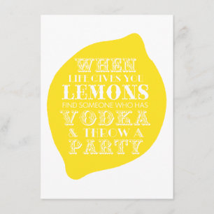Carte optimiste  Thème Lemon Party