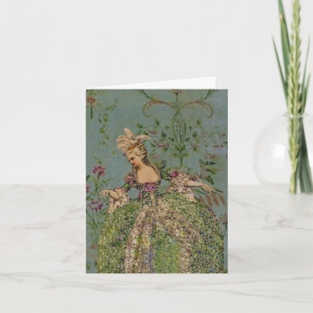 Carte OPTIONS de TAILLE et de PAPIER de Marie Antoinette (Devant)