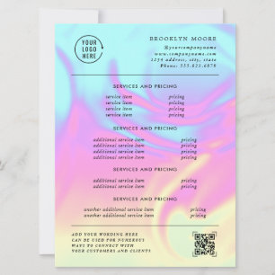 Carte Optique d'iridescente holographique Circulaire d
