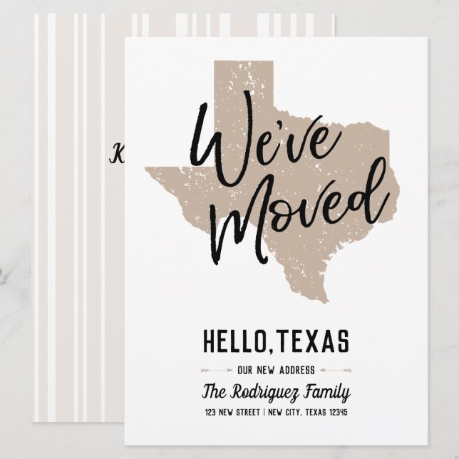 Carte Or bouché - Texas Moving (Devant / Derrière)