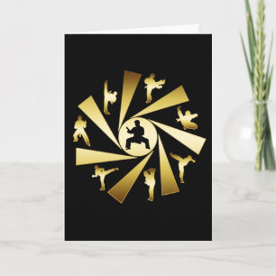 CARTE OR ET ARTS MARTIAUX NOIRS